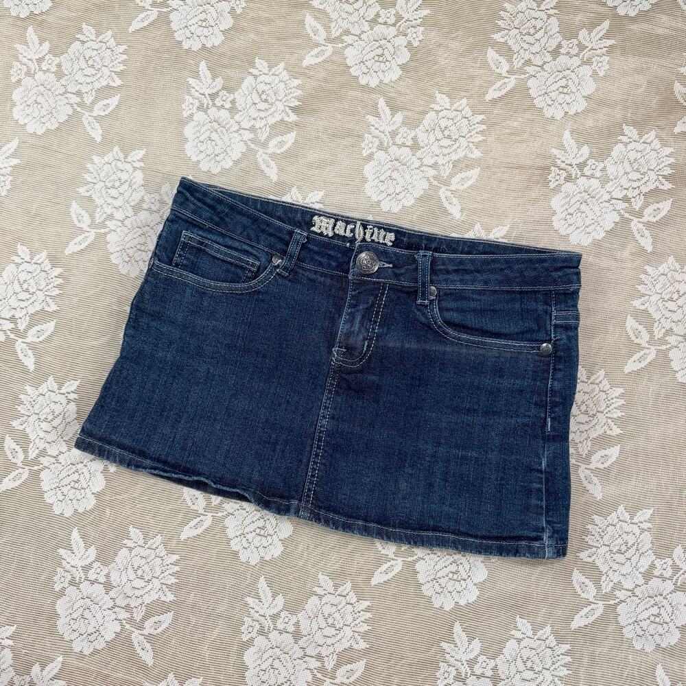 Machine Y2K Low Rise Denim Mini Skirt Size Large